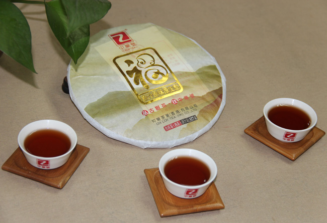 古樹熟茶 普洱熟茶 2018福饼普洱熟茶 357克 