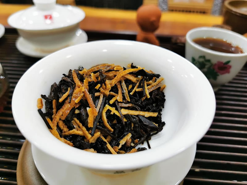 陳皮普洱茶 新會陳皮普洱茶 2016陳皮普洱散茶 100克 