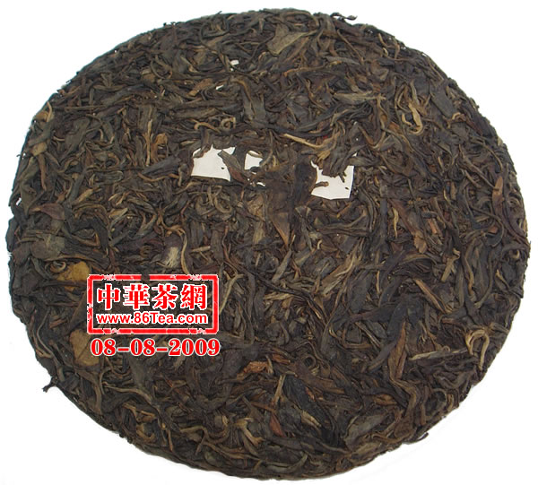 陳年普洱茶 陳年生茶 1999陳年甲級綠印圓茶 357克