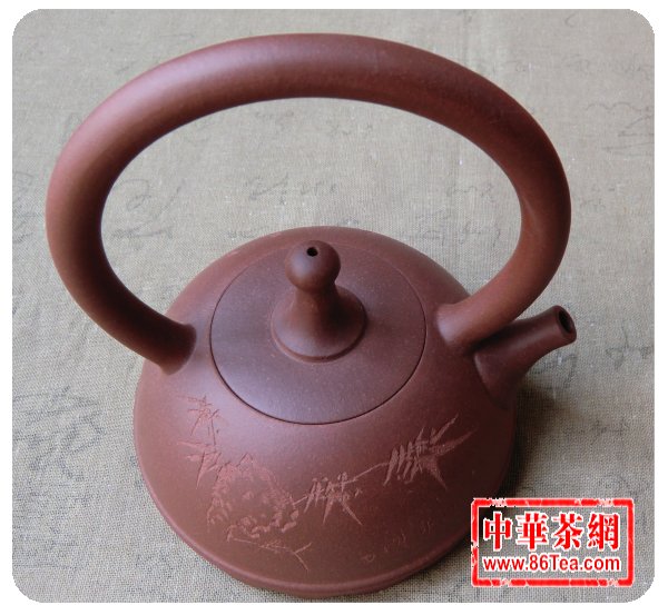 紫砂壶-提梁壶-提梁紫砂壶-宜兴紫砂壶